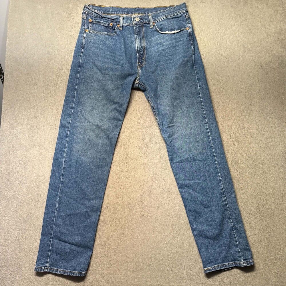 Levis 505 Mens 34x32 Jeans Regular Fit Straight Leg Blue Denim Medium Wash
